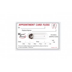 Plasdent PERSONALIZABLE PACK, Pocket Size 10 meters Dental Floss, Mint Flovored (20 cards+ 20 labels/box)